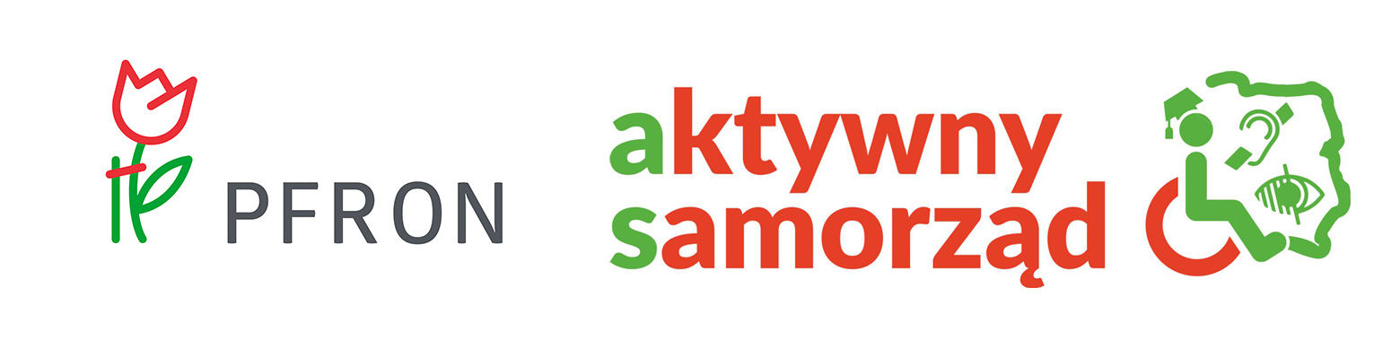 Logo PFRON i aktywny samorzad
